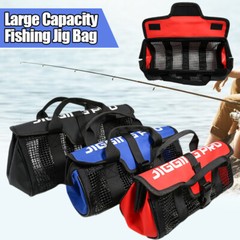 Fishing Jig Bag Mesh Washable Large Capacity Fishing Lure Bag For Boat Fishing