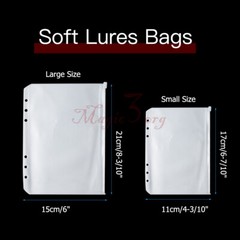 Soft Bait Lure Bag Plastic Jig Storage Fishing Wallet Small/Large Case Portable