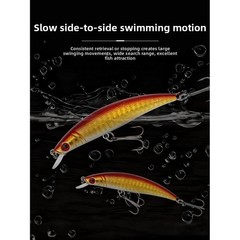Plastic Bait Minnow Lures Abs Material Construction Built-in Noise Beads