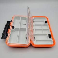 Waterproof 2-Sided Fishing Tackle Box/ Storage Box 7.1oz, Nice Compact Design