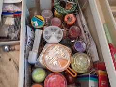 Tray Tackle Box Loaded w/Assorted Old & New Fishing Lures And Tools Ov