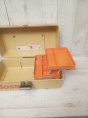 VTG Bass Boss Old Pal Woodstream 6200 Spinner Tackle Box Fishing Storage FISH