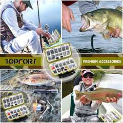 187/343Pcs Fishing Accessories Kit, Organized Fishing Tackle Box with Tackle Inc