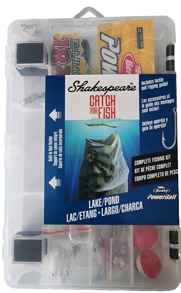 Catch More Fish Tackle Box Kit Lake/Pond With Berkley PowerBait