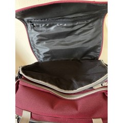 Cabelas Gear Bag Unisex Medium Burgundy Black Excellent Multi-Pocket Canvas