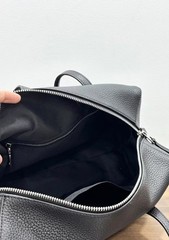 MASSIMO DUTTI WOMAN SS26 BLACK Nappa leather west satchel bag