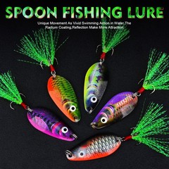 Metal Spoon Lure 4.5cm 11g Silver Plated Long Cast Bait for Bass Pike Perch
