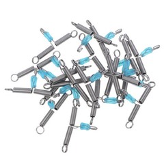 20Pcs Reusable Silicone Fishing Line Spacers Silver Quick Assembly Fishing Tools
