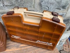 Redding Old Pal 13X7 & Fenwick 30 14×11 Vintage Tackle Box Fish Fishing USA
