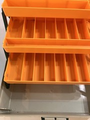 Vintage Tackle Box REBEL 530 Retro Orange Almond Fishing Organizer Green CLEAN!