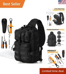 Waterproof Fishing Tackle Kit with Pliers, Gripper, and Rod Holders – Men’s Gift