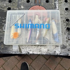 SHIMANO STORAGE LURE, ORGANIZER CASE With Used Lures As Shown