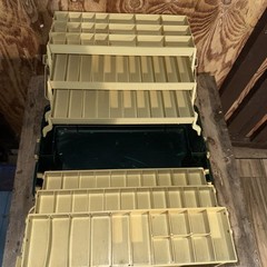 Large Plano 9606 High Hip 6 Tray Tackle Box Green Lid Clean USA Very Nice -T8