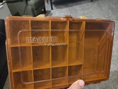 Vintage MAGNUM By PLANO Double Sided Fishing Tackle Box 1126