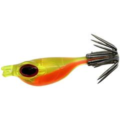 UV Glow 4cm Squid Lure Natural Movement Wood Shrimp Bait for Saltwater Fishing