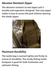 Fishing Tackle Shoulder Backpack Storage Gear Bag Water-Resistant Rod Holder New