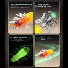 UV Glow Squid Jig EGI Lure 5.5cm 8.9g Slow Sinking Hook for Night Sea Fishing