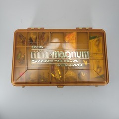 Vintage Plano 3215 Tackle Box Loaded Lot Various Spoons Soft Baits Few Hooks