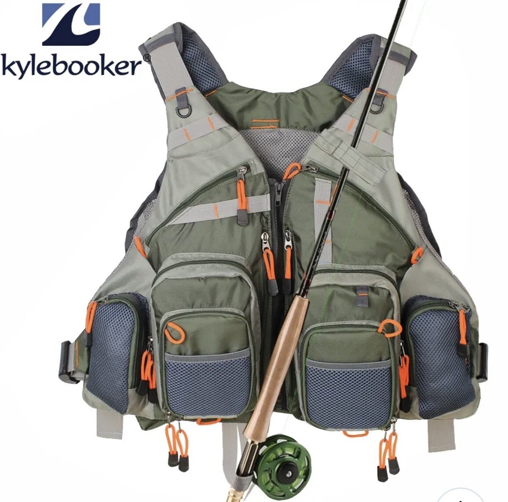 Multi-pocket Fly Fishing Vest Backpack Chest Bag