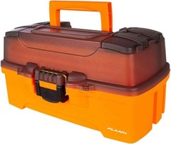 3-Tray Tackle Box W/ Dual Top Access Dark Green Metallic/Off White Premium