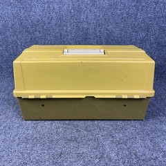 Vtg Plano Lil Hip Six 8106 Harvest Gold Fishing Tool Box Case Chest Tackle Box