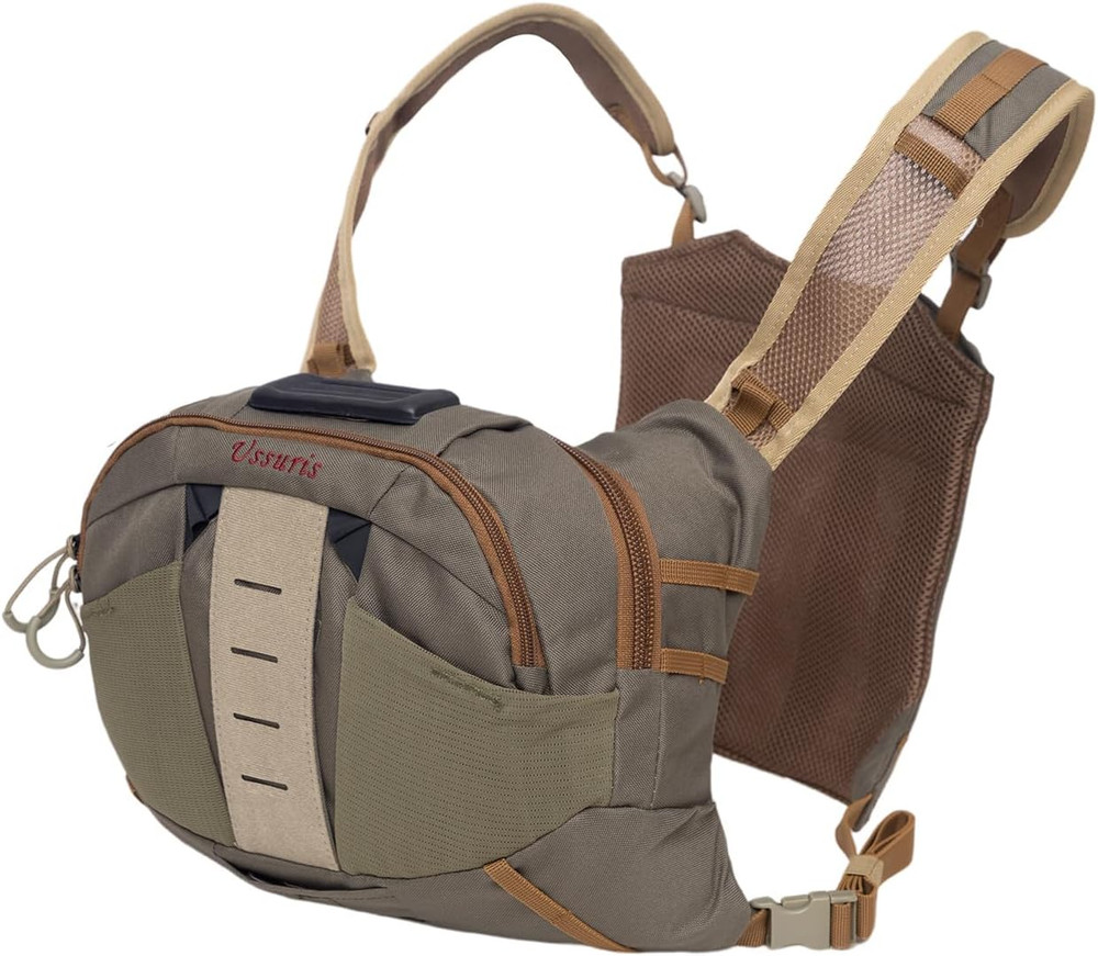 Fly Fishing Chest Pack with 2 Back Panel Options,Net Holder,Tackle Storage Chest
