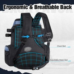 Water-Resistant Hatchback Backpack Fishing Hiking Surfing Storage Tackle Rods US