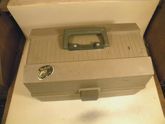 Vintage My Buddy 8314 3 tray tackle box 14″ x 8″ x 8″