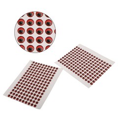 300x 3/4/5/6mm Snake Pupil Red 3D-Holographic Fishing Lure Eyes Fly Tying DIY