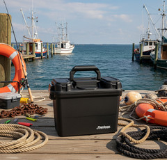 14 Inch Portable Water‑Resistant Dry Box with Tray Outdoor Fishing Tool Case
