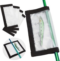 Ikerall 4 Pack Fishing Lure Wraps, Durable Clear PVC Large, 4