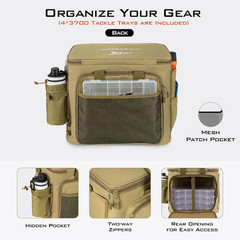 Karryall Fishing Tackle Bags with 4 * 3700 Tackle Trays, Fishing Bags for Saltwa