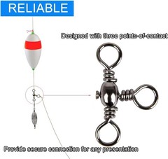 Versatile 120pcs Rust-Resistant Fishing Swivels – Perfect for All Techniques