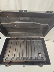 VINTAGE PLANO PHANTOM PRO 797 4 DRAWER FISHING TACKLE BOX 21x15x11 Black W/ KEY