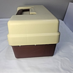PLANO 3200 FISHING TACKLE BOX, Tan & Brown Pre-Owned Great Condition