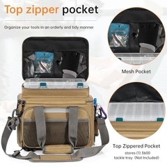 Fishing Tackle Bag – Holds 3400-3600 Size Tackle Boxes Kahki Bag Only