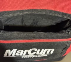 MarCum Technologies Carrying Bag Red Black Pockets Feet Approx 10” Triangle