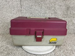 Plano Tackle Systems 13″x7″ Fishing Box w/ Multiple Compartment Tray Red Gray