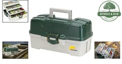 Three-Tray Tackle Box for Fishing with Adjustable Compartments and Easy Access