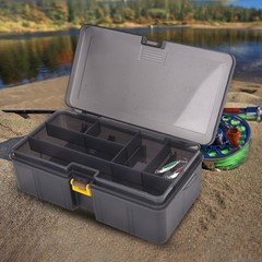 Double Layer Plastic Fishing Box For Lures Bait Storage Organizer BKWQ