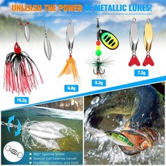 68pc Fishing Lures Tackle Box Storage Kit Fishing Accessories for Bass Trout