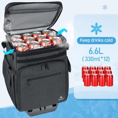 MATEIN Rolling Tackle Box with Cooler, Large Fishing Backpack with Wheels 6063