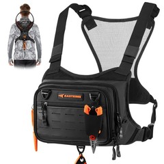 KastKing Bait Boss Water-Resistant Fishing Chest Pack With EVA A: Black