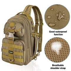 PLUSINNO Fishing Backpack Tackle Bag, Water-Resistant Backpack with Rod Holde…