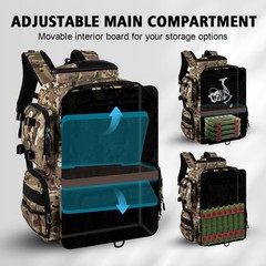 Fishing Backpack,900D Water-Resistant Tackle Backpack with Rod Holders, SBS Z…