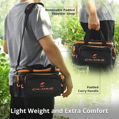 Portable Fishing Tackle Bag with Padded Strap – Perfect for Outdoorsmen – 14.3″