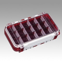 Meiho WG-1 Waterproof Parts Case (175 x 50 x 43mm) Clear Red (4260)