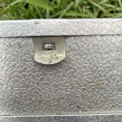 Vintage UMCO #11 Small Aluminum 2 Sided Fishing Tackle Box USA With 18 Lures