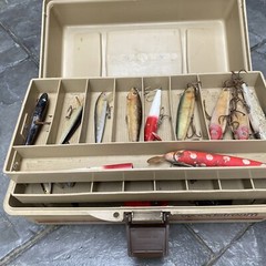 Vintage Tackle Box Sportfisher 52 Woodstream Fish Box Two Tier + 29 Flures