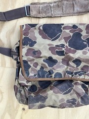 Vintage Orvis Fishing Tackle Bag Duck Hunter Camo Shoulder Messenger Leather